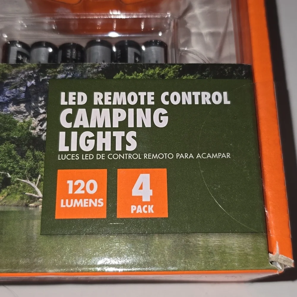 Ozark Trail LED Remote Control Camping Lights 4 Pack Lights NWT